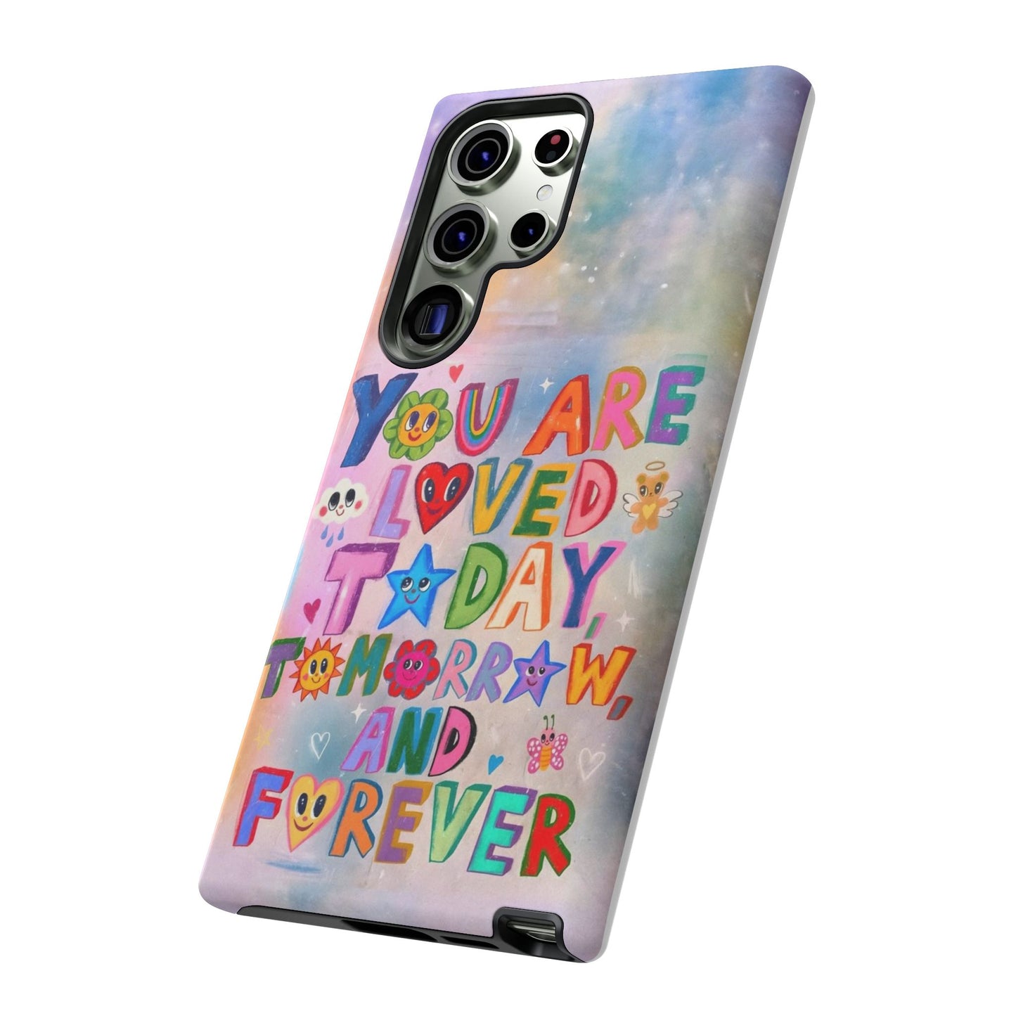 Colorful Phone Case with Positive Affirmations, Inspirational Phone Shell, Cute Gift for Teens, Motivational Tech Accessory, I Love You Case