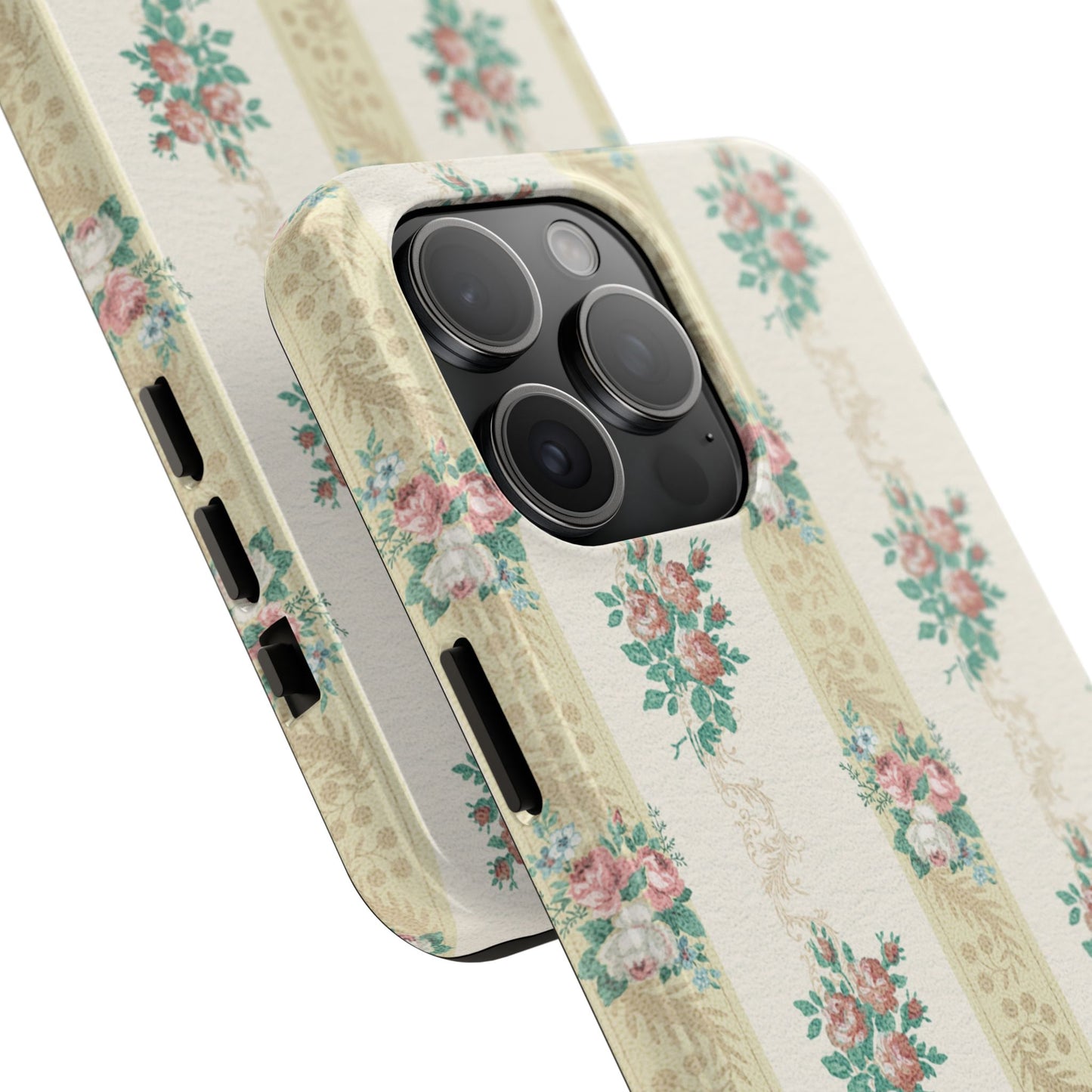 Elegant Floral Tough Phone Case - Vintage Inspired Design