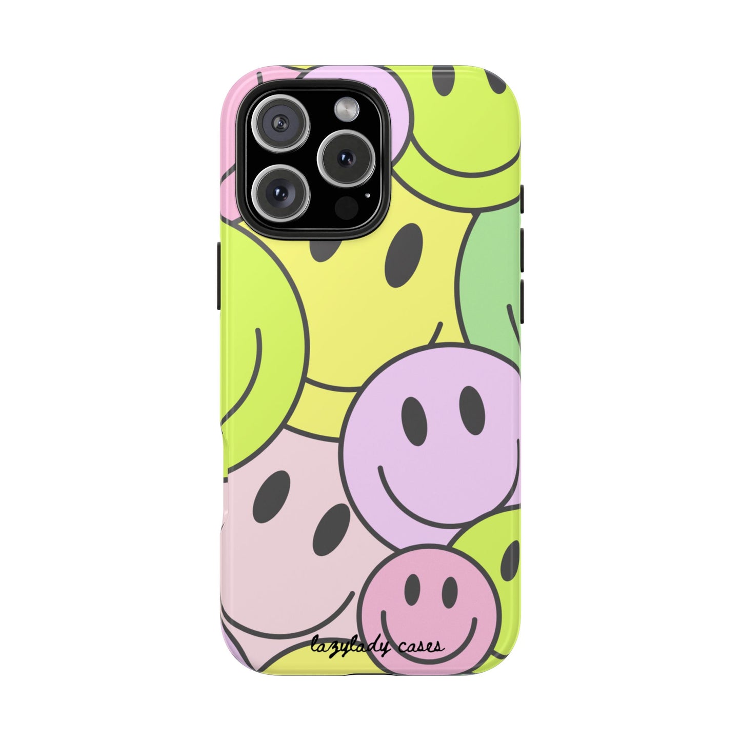 Colorful Smiley Face Tough Phone Case - Fun, Durable Protection for All Ages