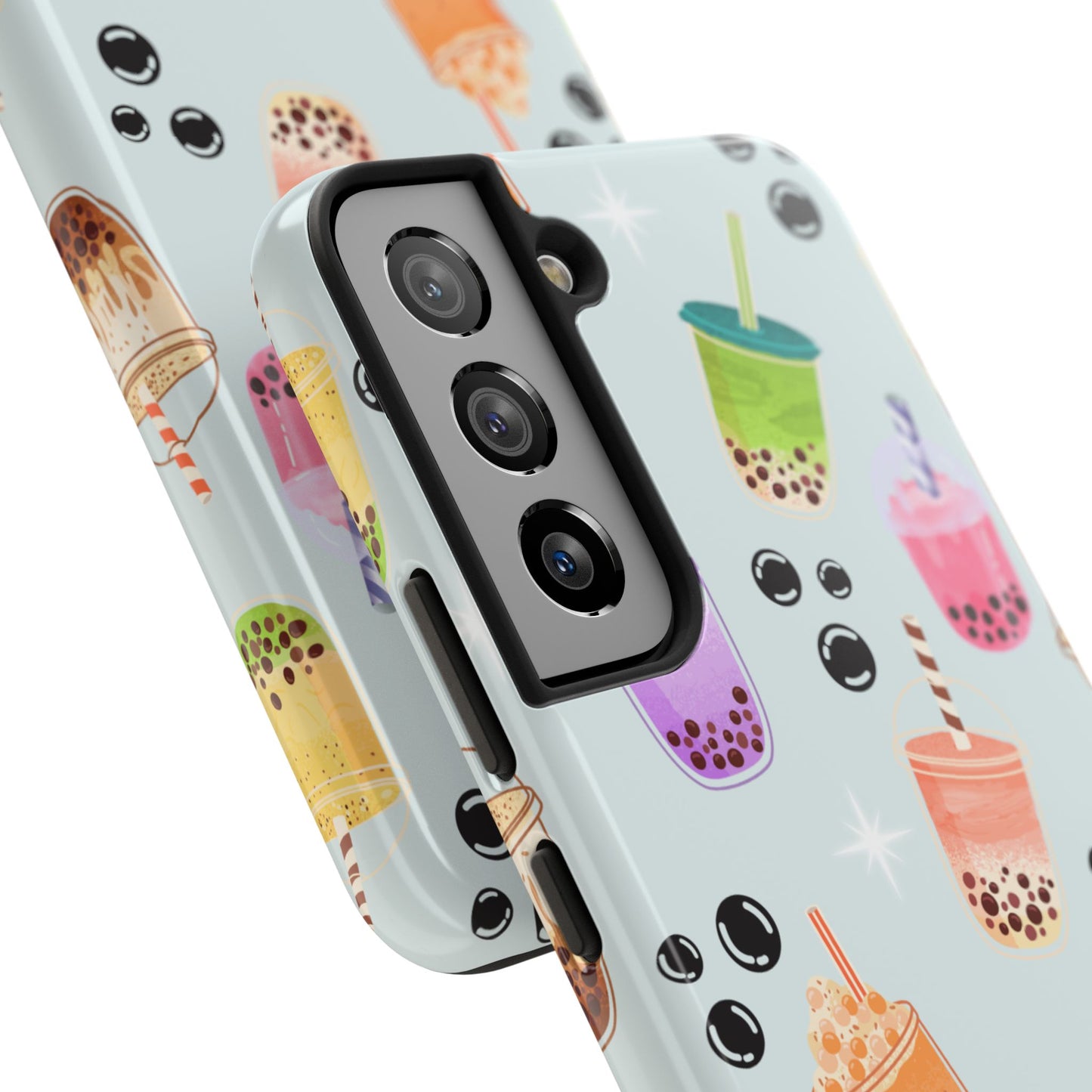 Colorful Boba Tea Phone Case, Tough Phone Cases for Drink Lovers, Cute Phone Accessory, Fun Gifts for Friends, Summer Vibes
