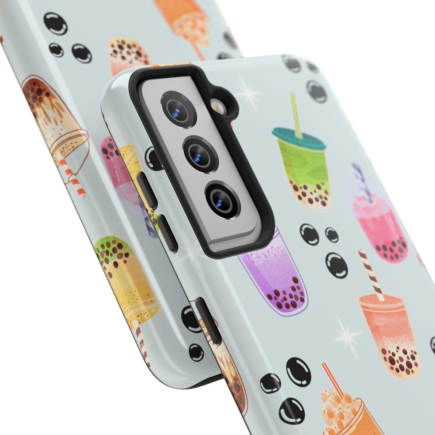 Colorful Boba Tea Phone Case, Tough Phone Cases for Drink Lovers, Cute Phone Accessory, Fun Gifts for Friends, Summer Vibes