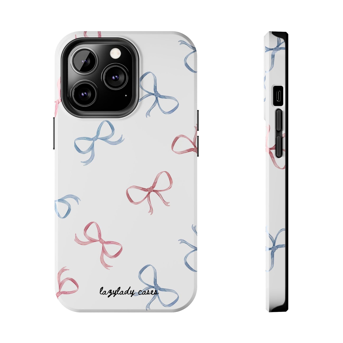 Chic Bow Pattern Tough Phone Case | Stylish Protection for Your Device