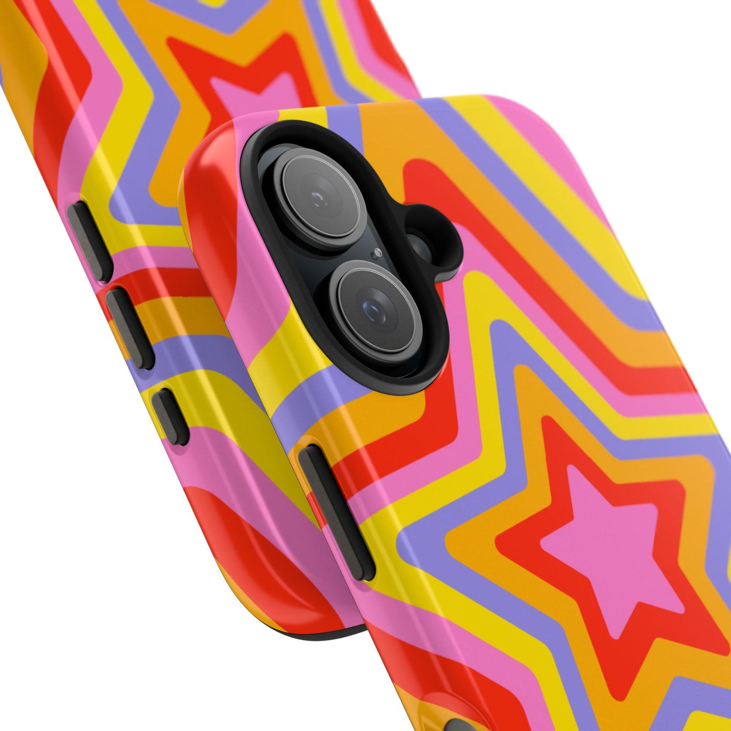 Colorful Star Pattern Tough Phone Cases | Durable Phone Cover, Unique Gifts, Trendy Accessories, Fun Tech Style