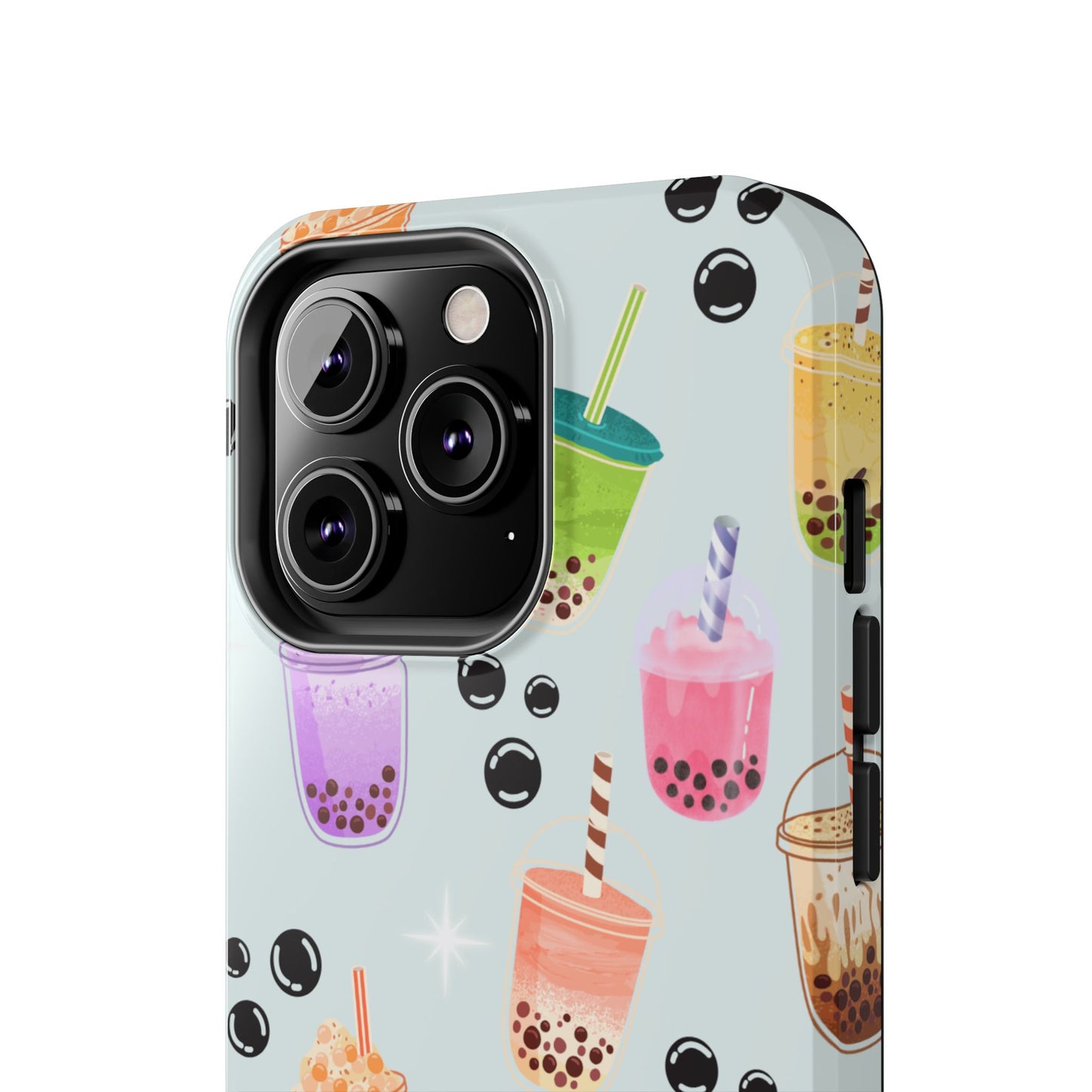 Colorful Boba Tea Phone Case, Tough Phone Cases for Drink Lovers, Cute Phone Accessory, Fun Gifts for Friends, Summer Vibes