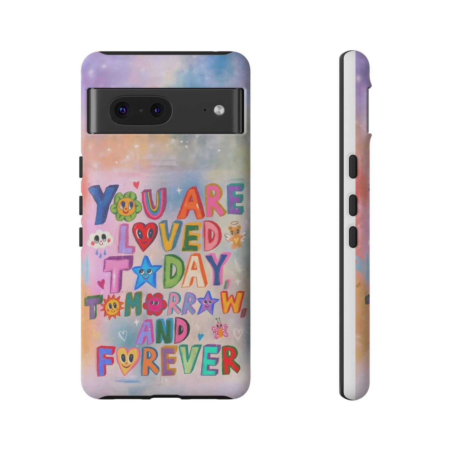 Colorful Phone Case with Positive Affirmations, Inspirational Phone Shell, Cute Gift for Teens, Motivational Tech Accessory, I Love You Case