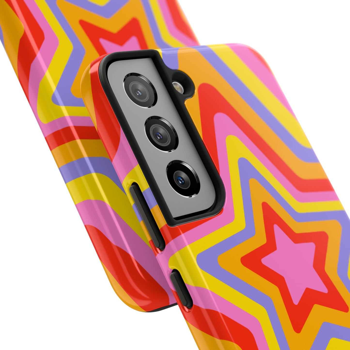 Colorful Star Pattern Tough Phone Cases | Durable Phone Cover, Unique Gifts, Trendy Accessories, Fun Tech Style