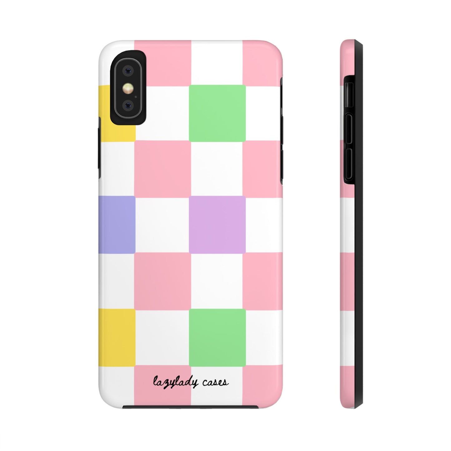 Colorful Checkerboard Tough Phone Case – Vibrant & Durable Protection