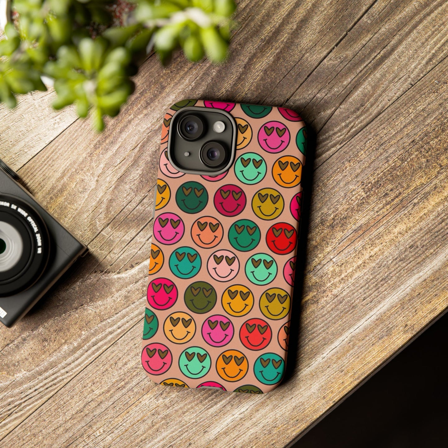 Colorful Smiley Phone Case | Tough Cases, Cute Phone Cover, Happy Vibes, Gift for Friends, Fun Phone Accessory
