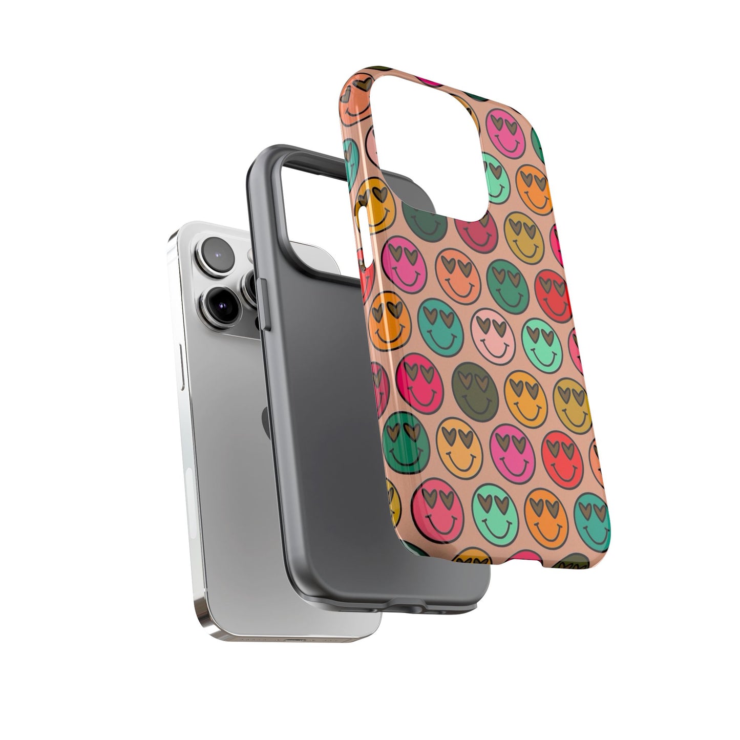Colorful Smiley Phone Case | Tough Cases, Cute Phone Cover, Happy Vibes, Gift for Friends, Fun Phone Accessory