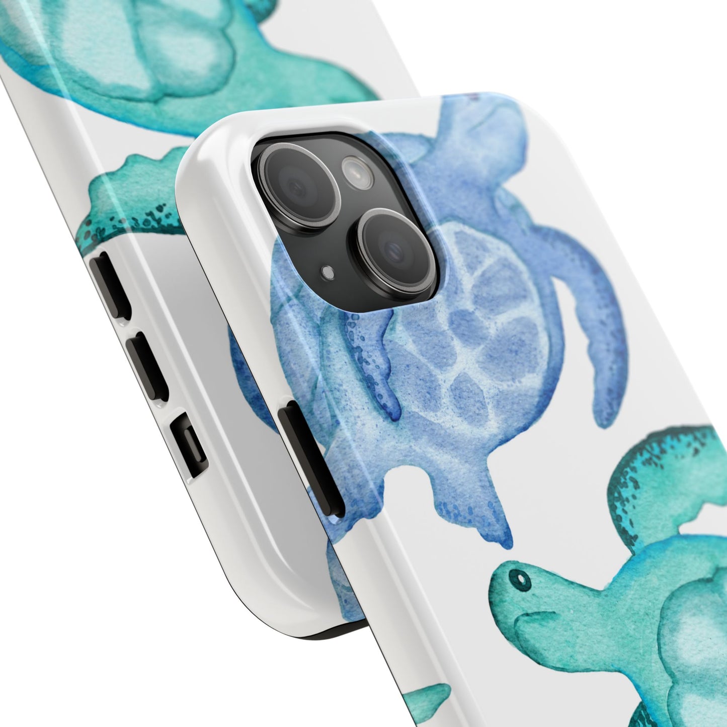 Ocean-Inspired Tough Phone Cases with Colorful Turtles