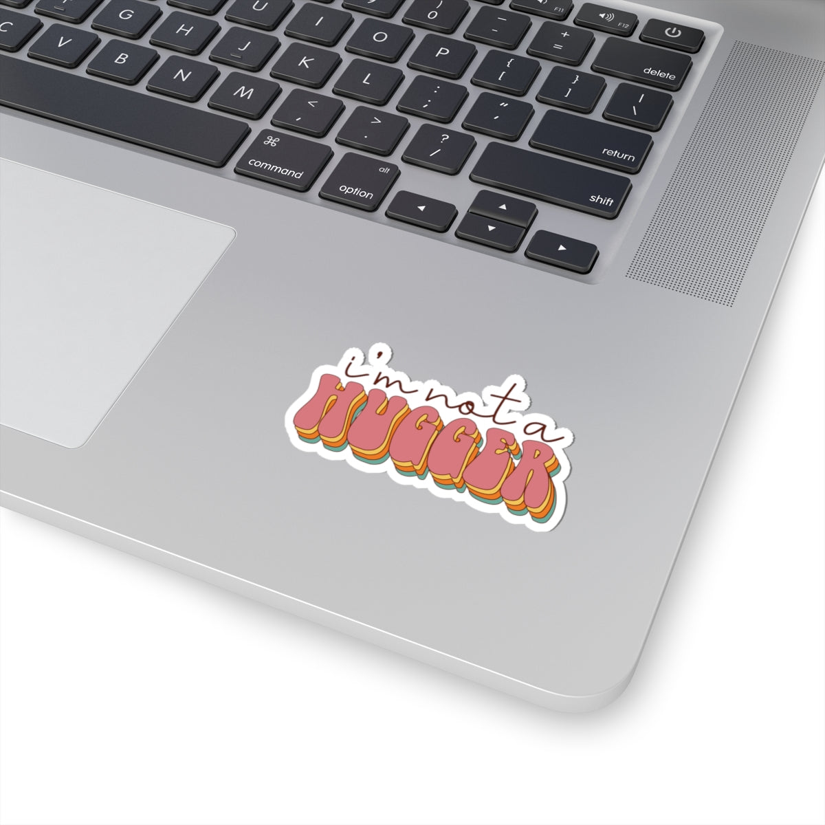 Playful 'I'm Not a Hugger' Kiss-Cut Stickers, Fun Décor, Laptop Stickers, Gift for Introverts, Quirky Self-Expression