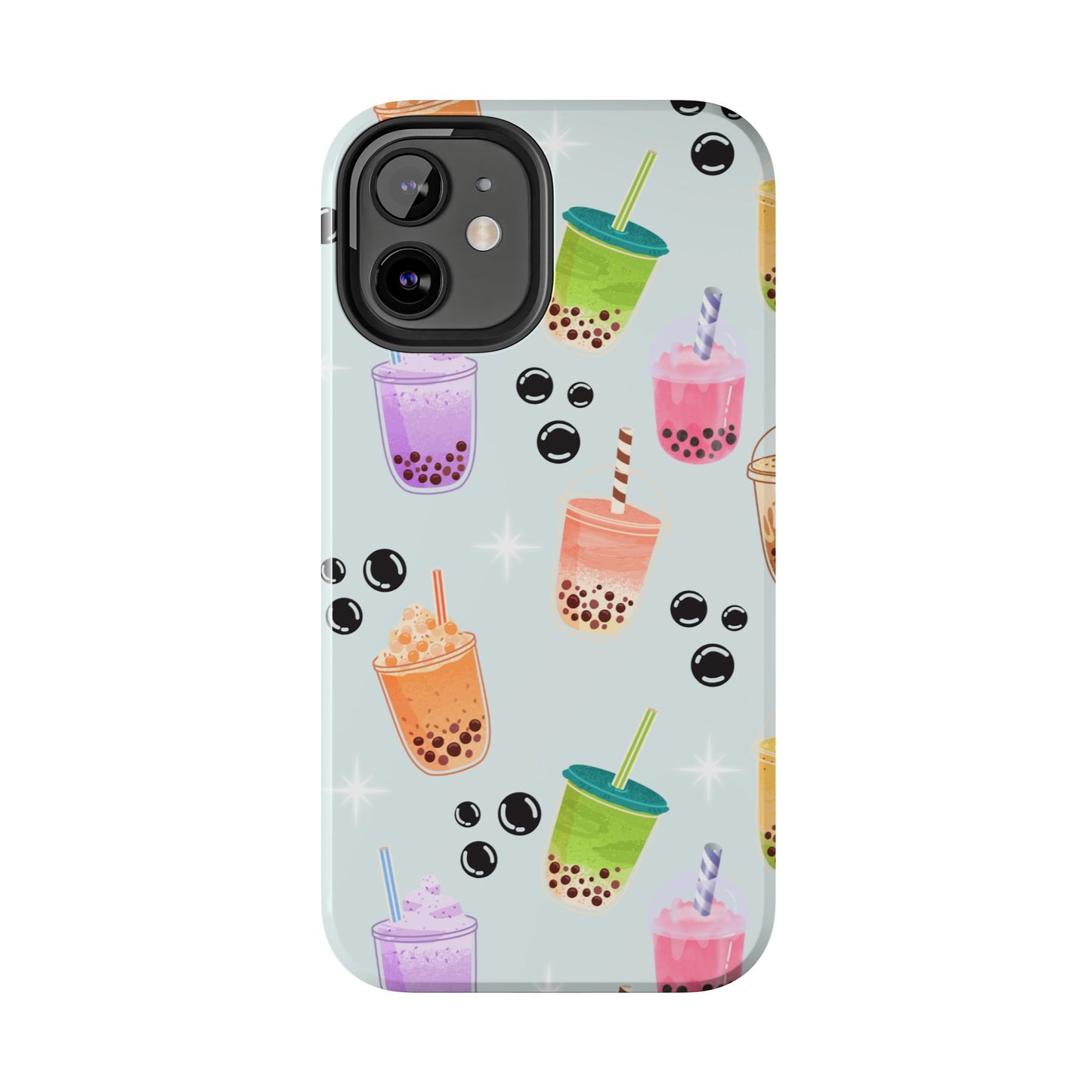 Colorful Boba Tea Phone Case, Tough Phone Cases for Drink Lovers, Cute Phone Accessory, Fun Gifts for Friends, Summer Vibes