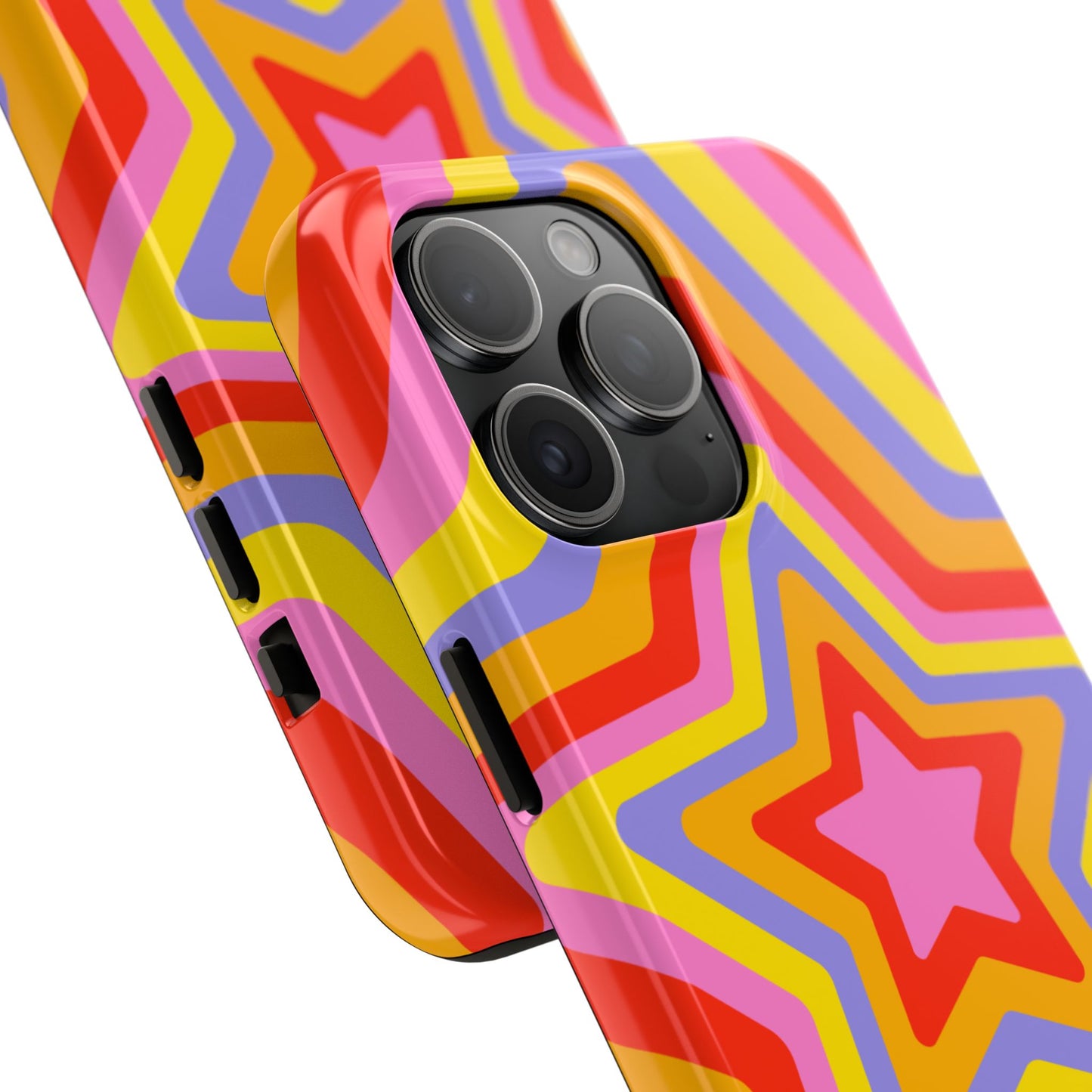 Colorful Star Pattern Tough Phone Cases | Durable Phone Cover, Unique Gifts, Trendy Accessories, Fun Tech Style