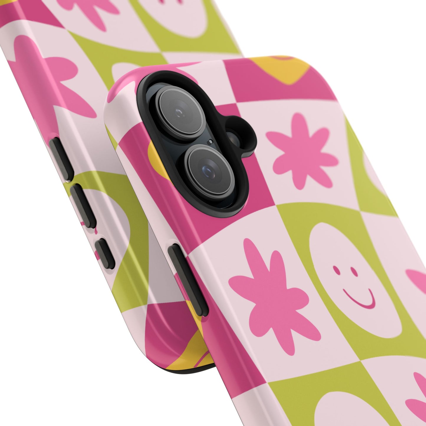 Colorful Smiley Pattern Tough Phone Cases, Playful Phone Covers, Fun Gifts for Friends, Cute Accessories, Vibrant and Durable