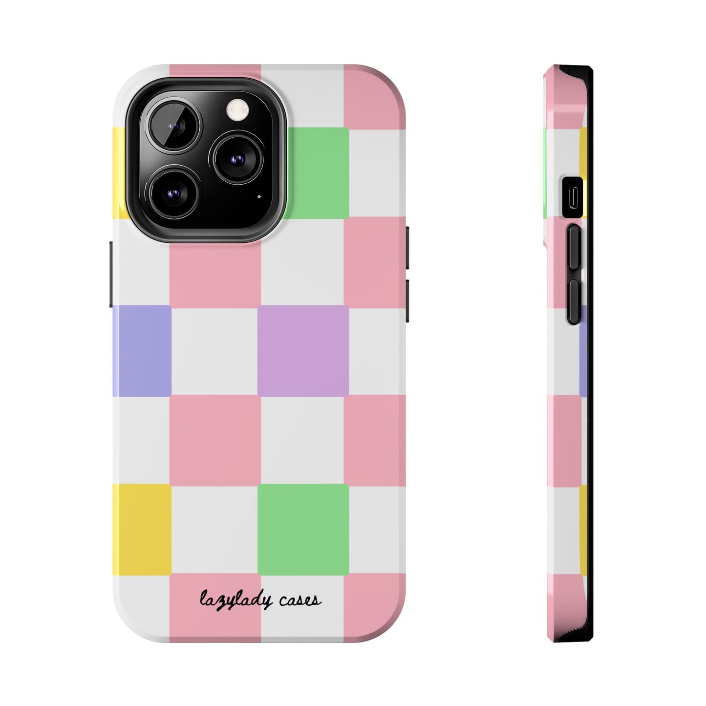 Colorful Checkerboard Tough Phone Case – Vibrant & Durable Protection