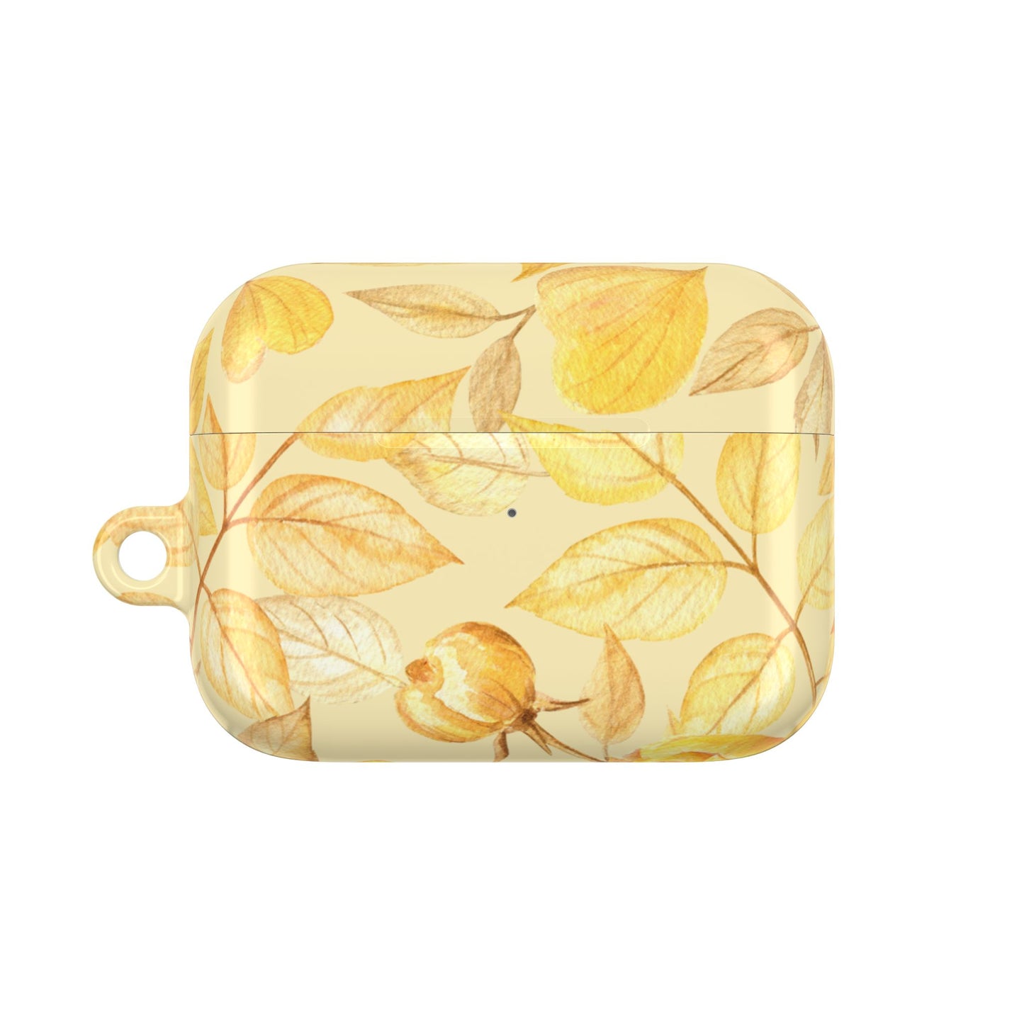 Yellow Dusk AirPod Case - Elegant Leaves Design for Nature Lovers