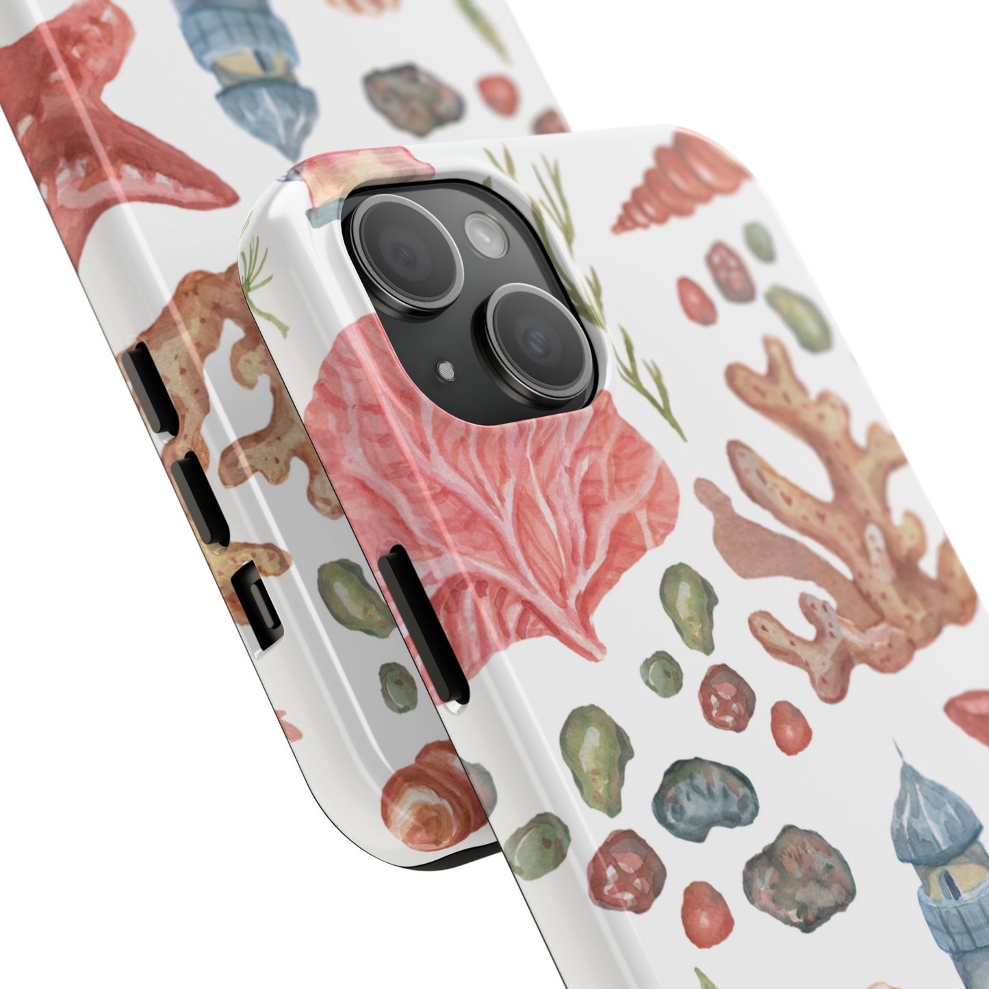 Coastal Art Tough Phone Cases - Stylish Beach Vibes with Lighthouse Design