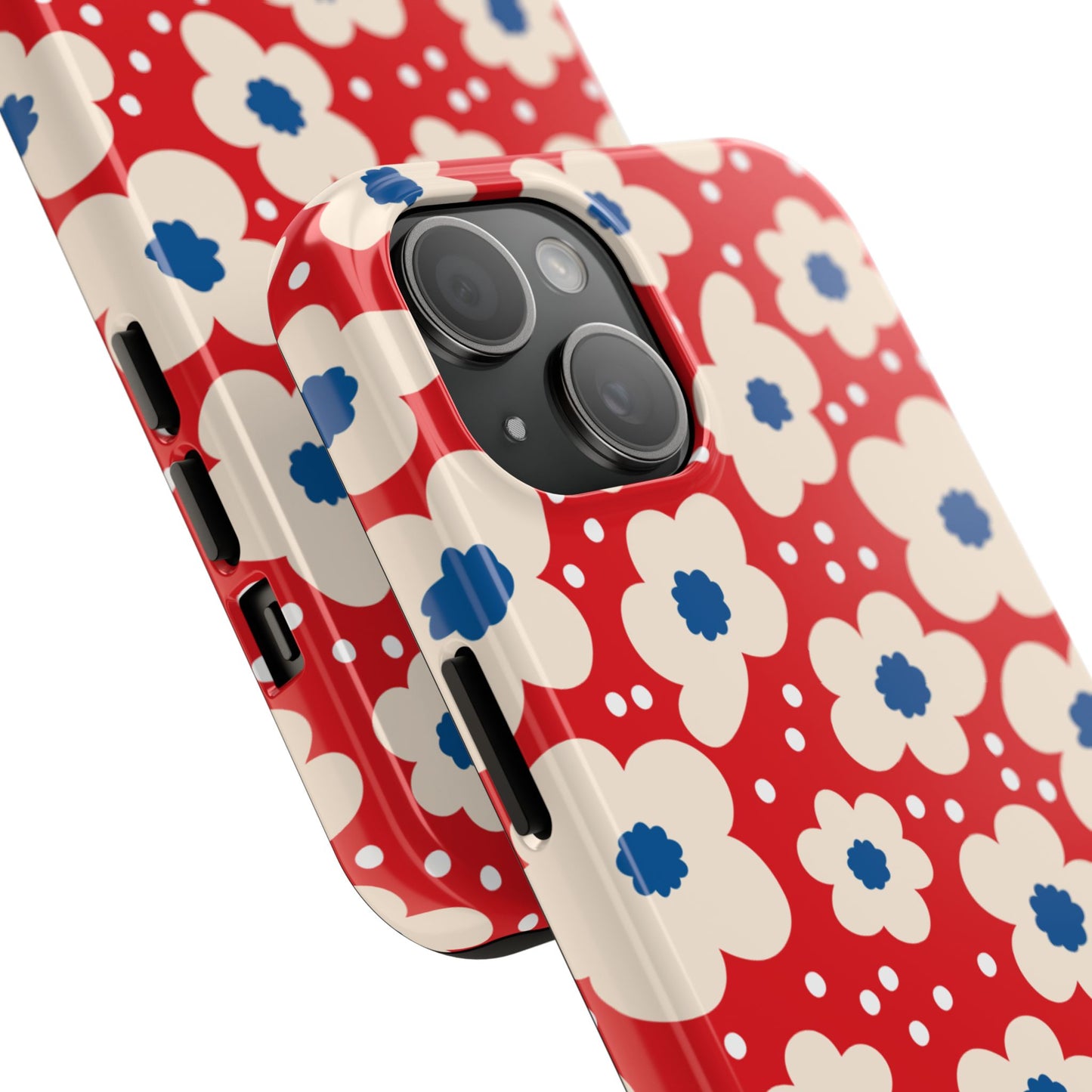 Blossom Floral Tough Phone Case - Durable Protection with Vintage Charm