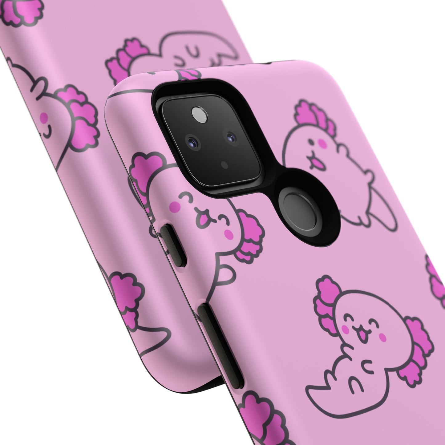 Cute Cartoon Axo Phone Case with Pink Sea Creatures Design