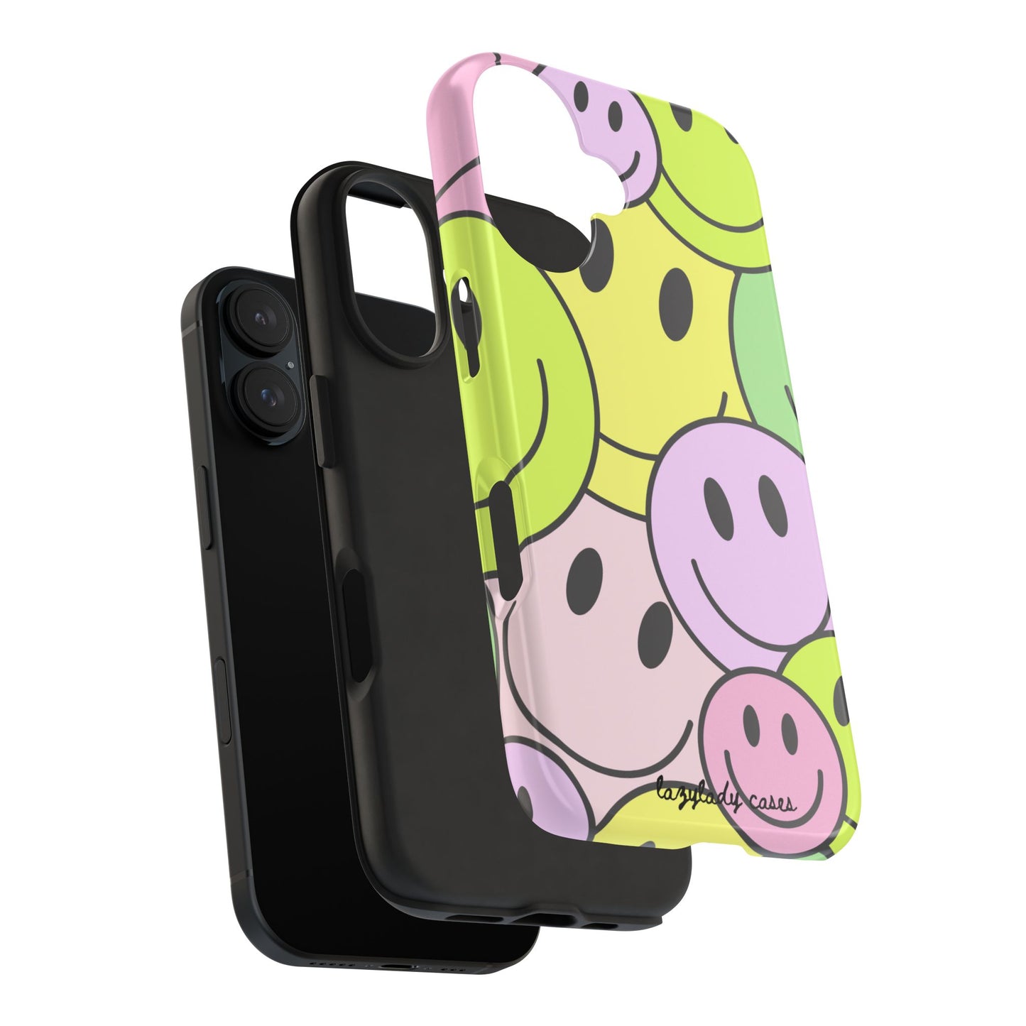Colorful Smiley Face Tough Phone Case - Fun, Durable Protection for All Ages