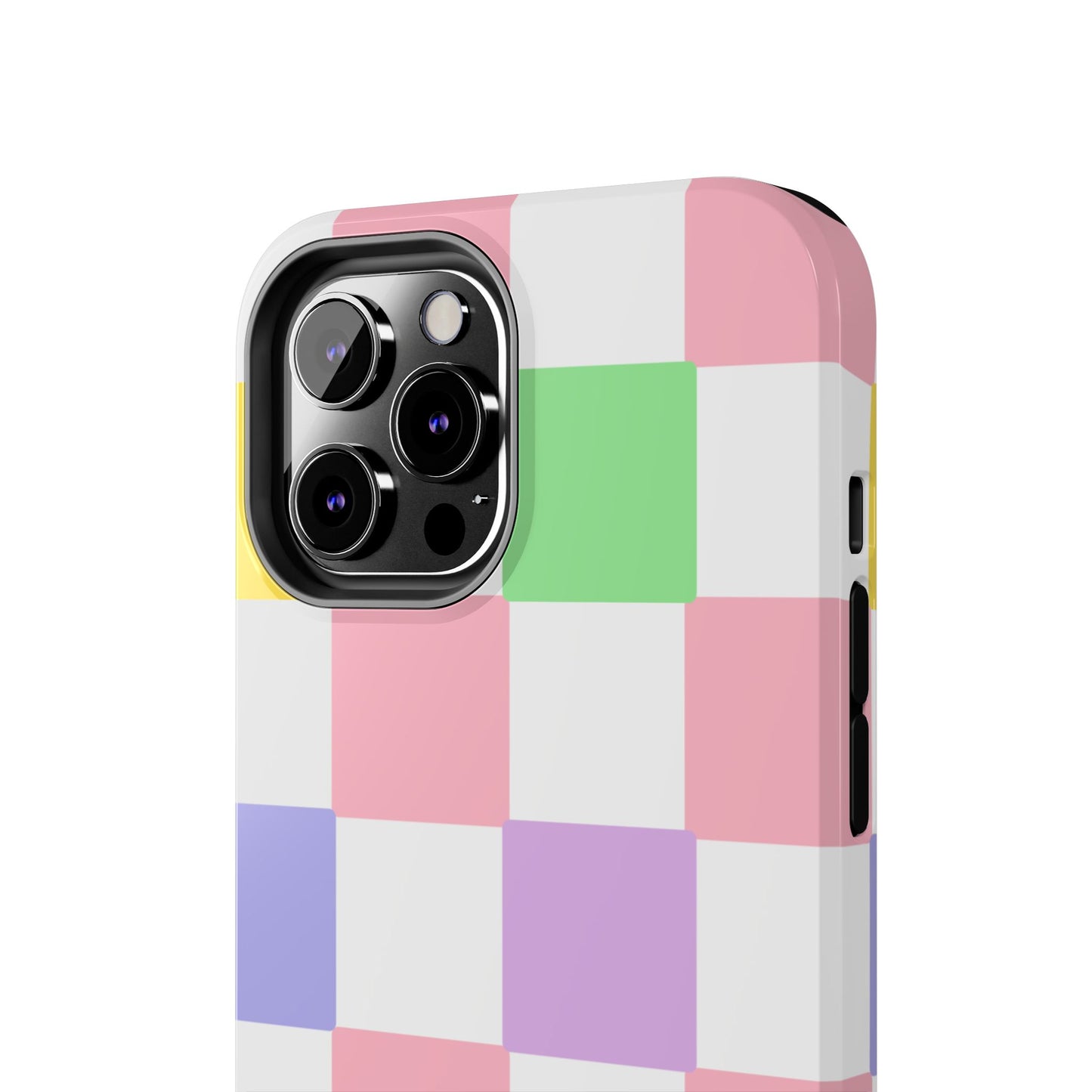 Colorful Checkerboard Tough Phone Case – Vibrant & Durable Protection