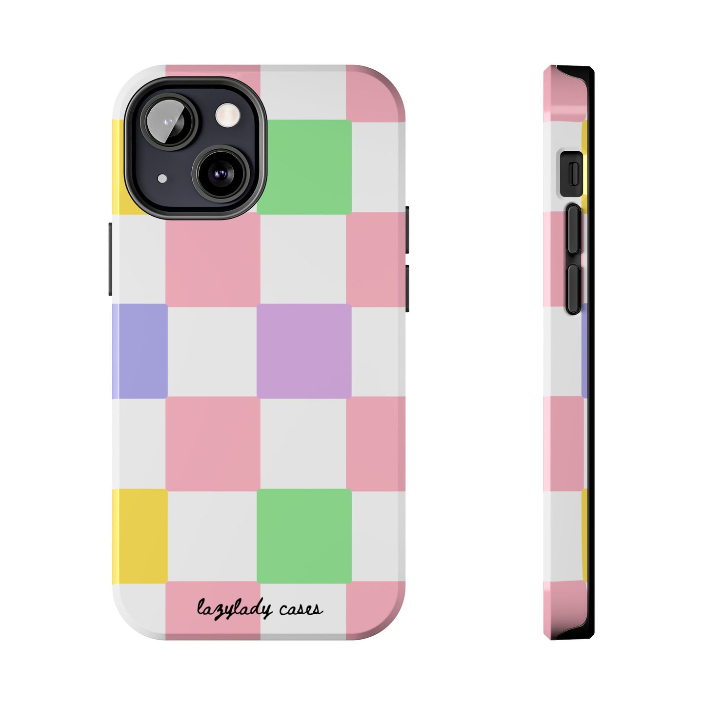 Colorful Checkerboard Tough Phone Case – Vibrant & Durable Protection