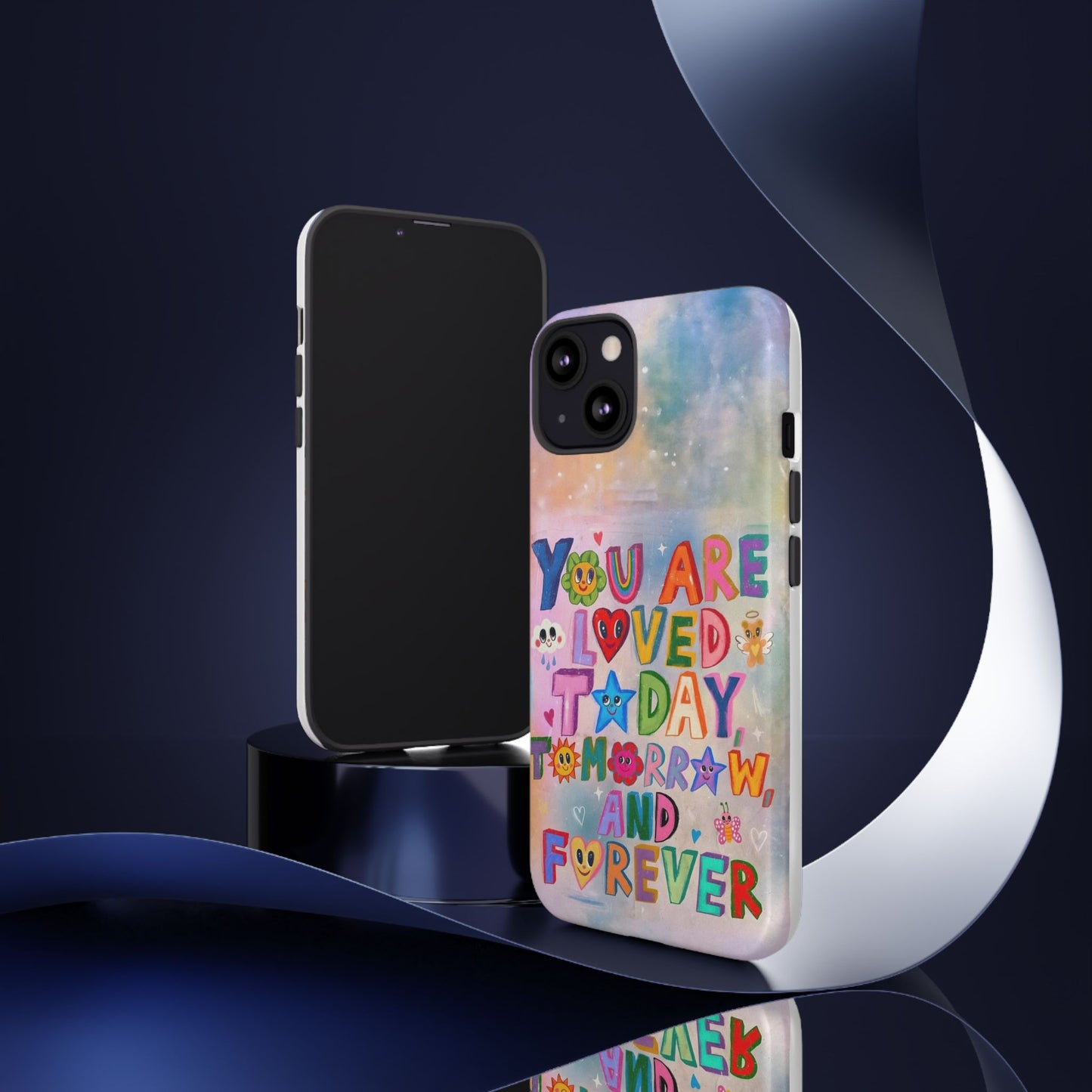 Colorful Phone Case with Positive Affirmations, Inspirational Phone Shell, Cute Gift for Teens, Motivational Tech Accessory, I Love You Case