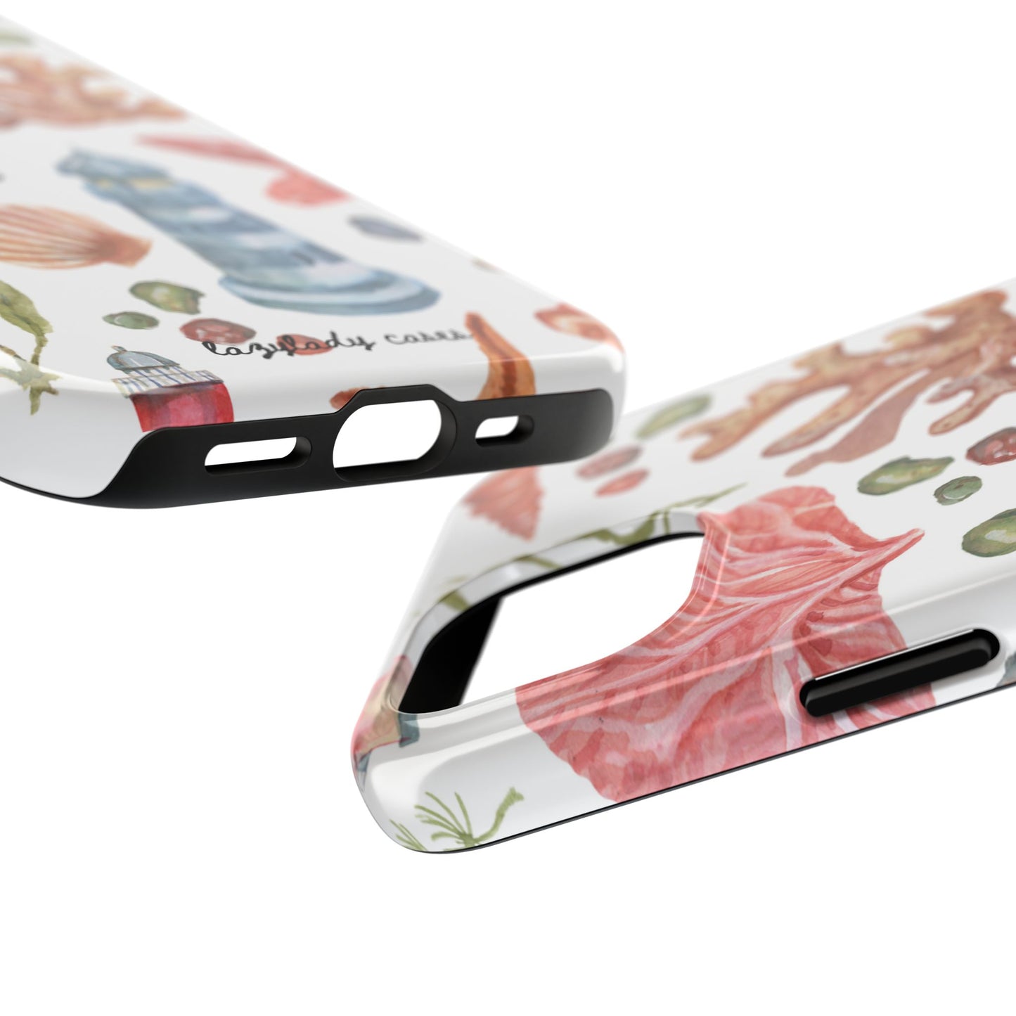 Coastal Art Tough Phone Cases - Stylish Beach Vibes with Lighthouse Design