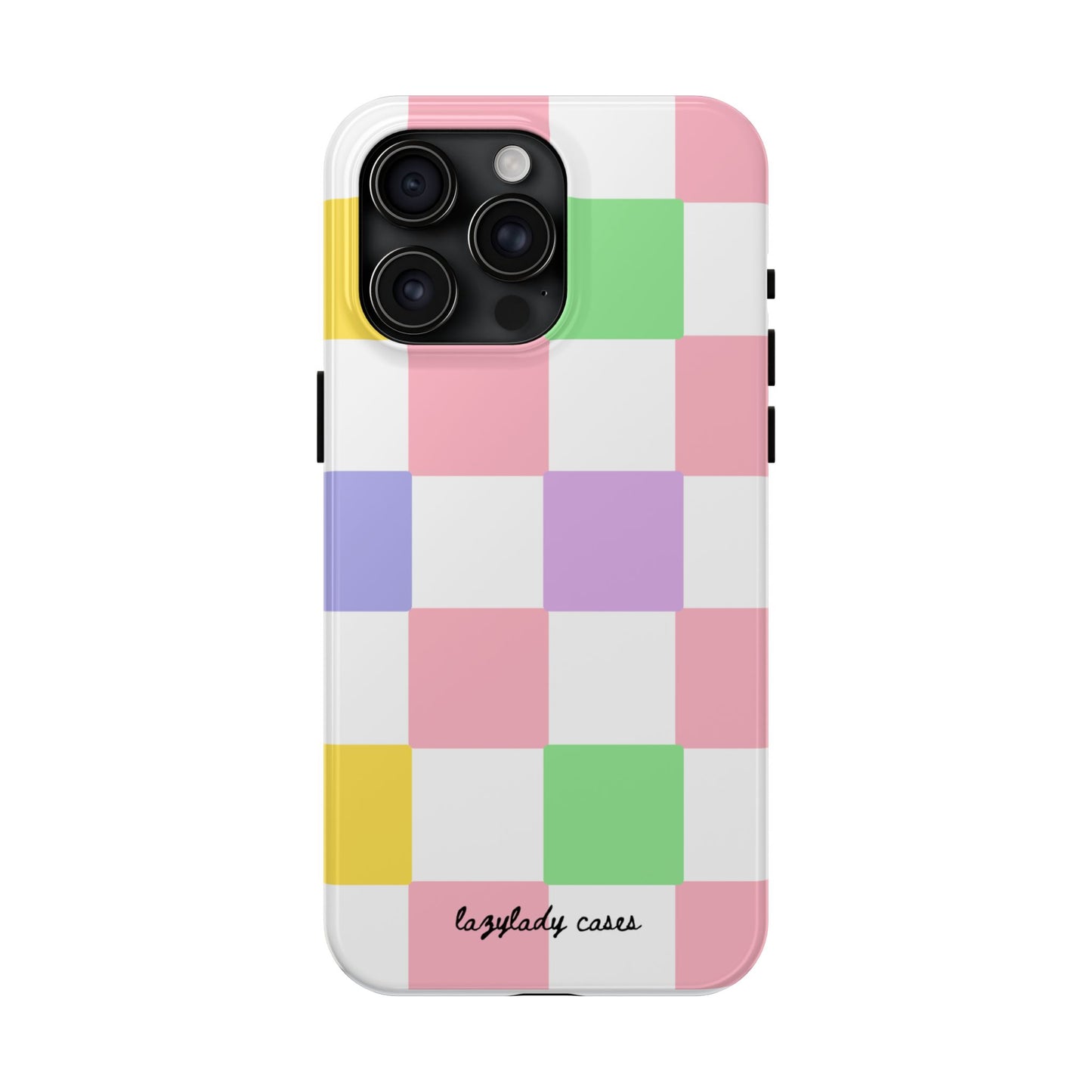 Colorful Checkerboard Tough Phone Case – Vibrant & Durable Protection