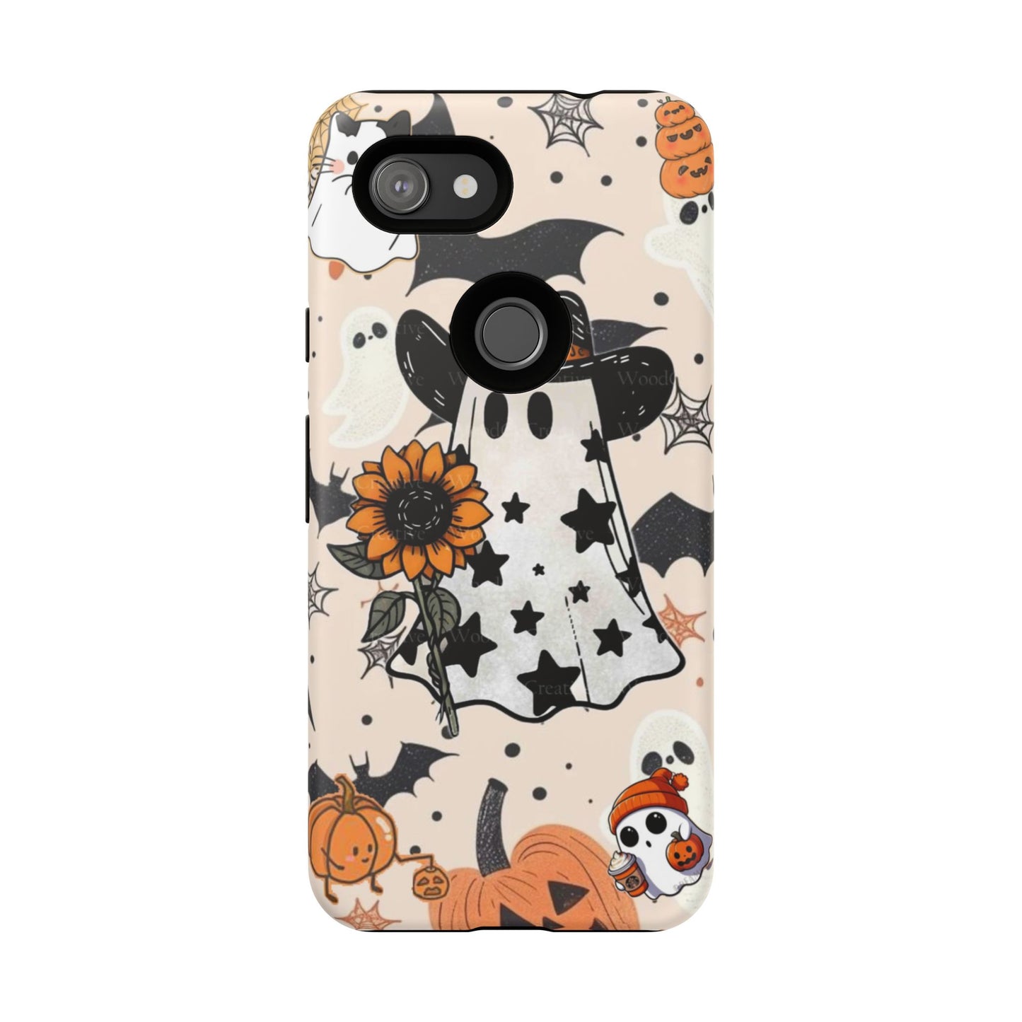 Cute Ghost Phone Case, Halloween Decor, Spooky Gift, Fall Accessories, Pumpkin Lover's Gift, Autumn Vibes, Trick or Treat