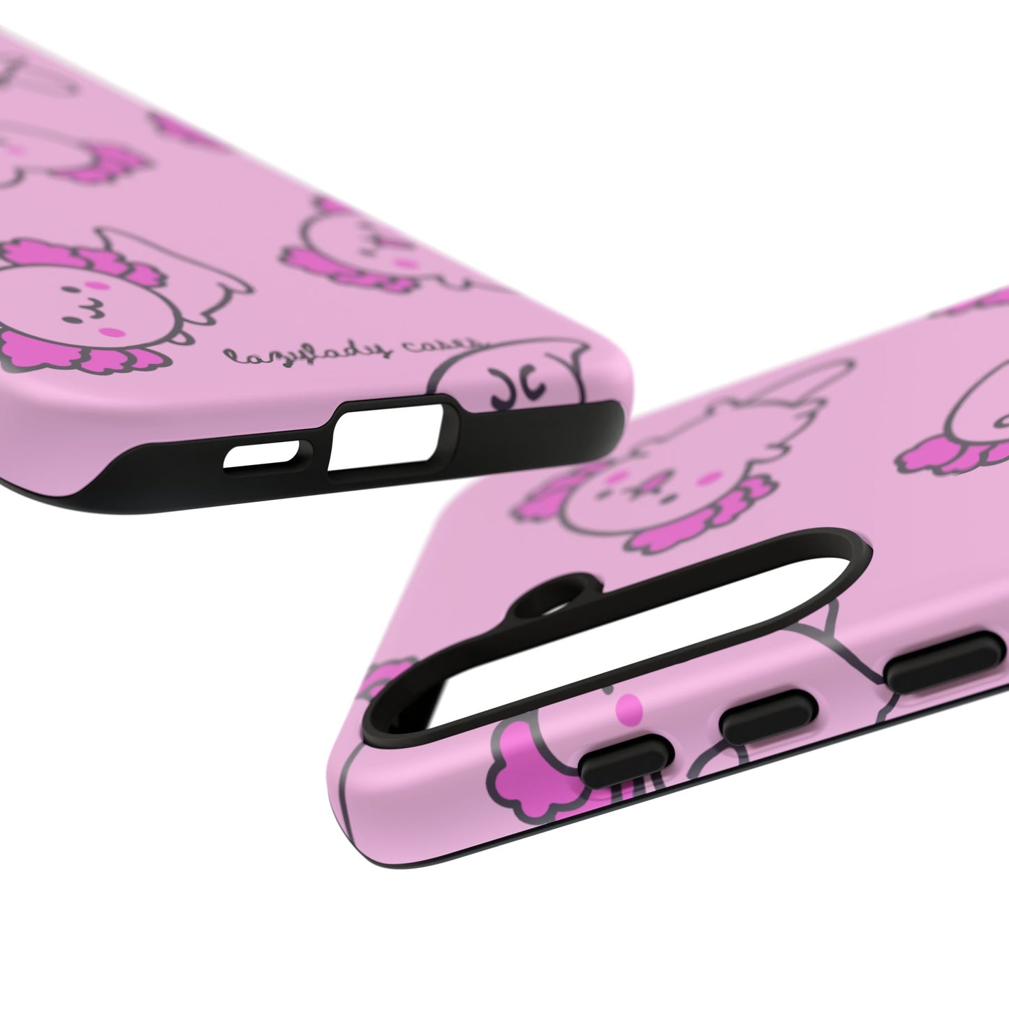 Cute Cartoon Axo Phone Case with Pink Sea Creatures Design