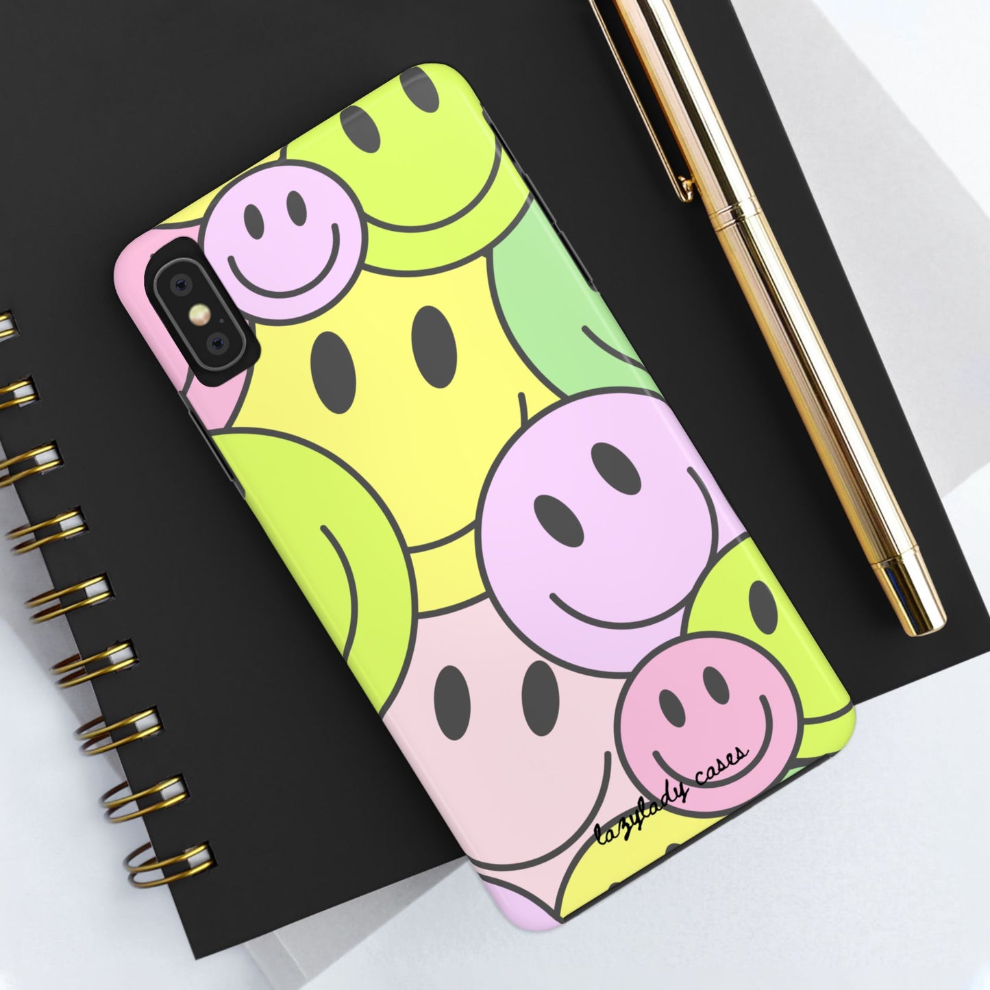 Colorful Smiley Face Tough Phone Case - Fun, Durable Protection for All Ages