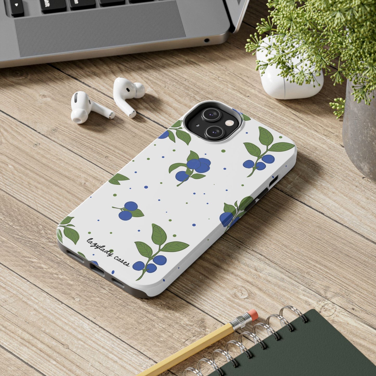 Blueberry Tough Phone Case - Durable Berry Design for Everyday Protection