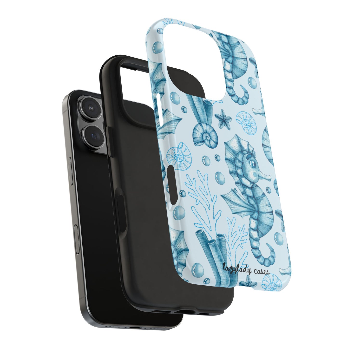 Coastal Seahorse Phone Case - Tough Protection with Beach Vibe
