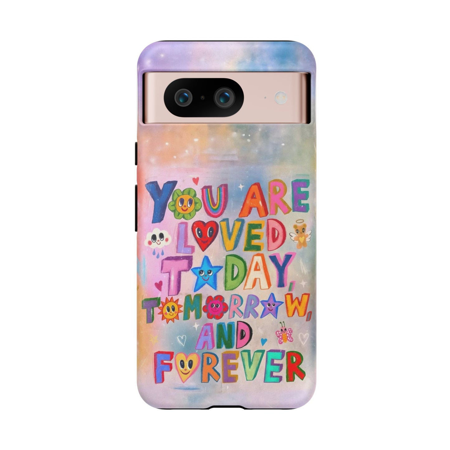Colorful Phone Case with Positive Affirmations, Inspirational Phone Shell, Cute Gift for Teens, Motivational Tech Accessory, I Love You Case