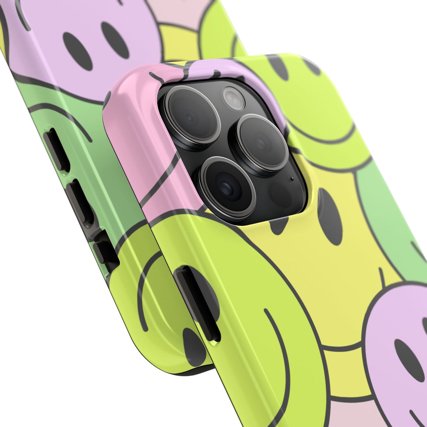 Colorful Smiley Face Tough Phone Case - Fun, Durable Protection for All Ages