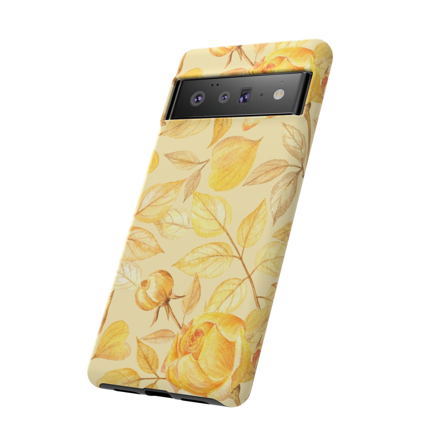 Yellow Dusk Tough Phone Case - Yellow Rose Design