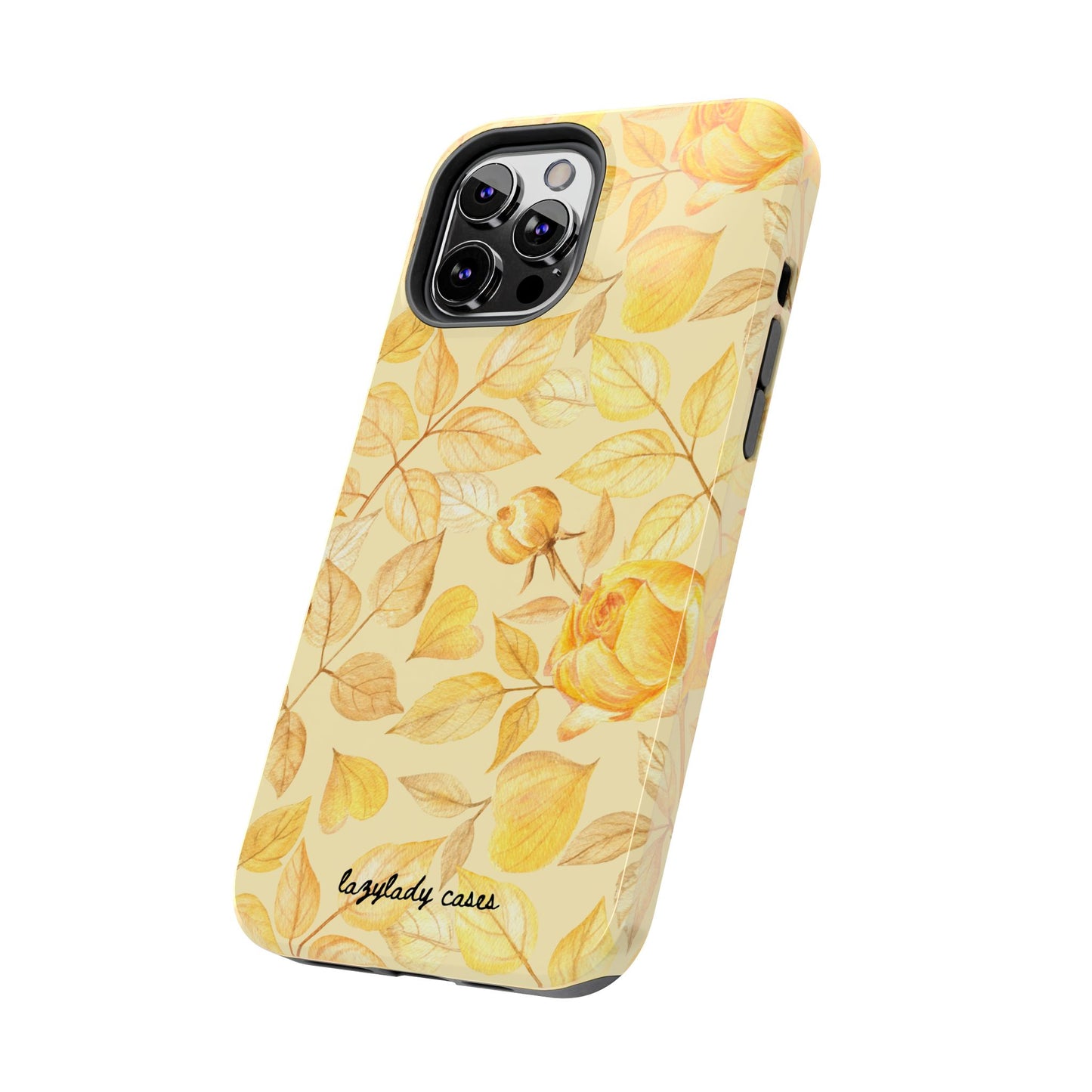 Yellow Dusk Tough Phone Case – Durable Protection with Yellow Roses Design