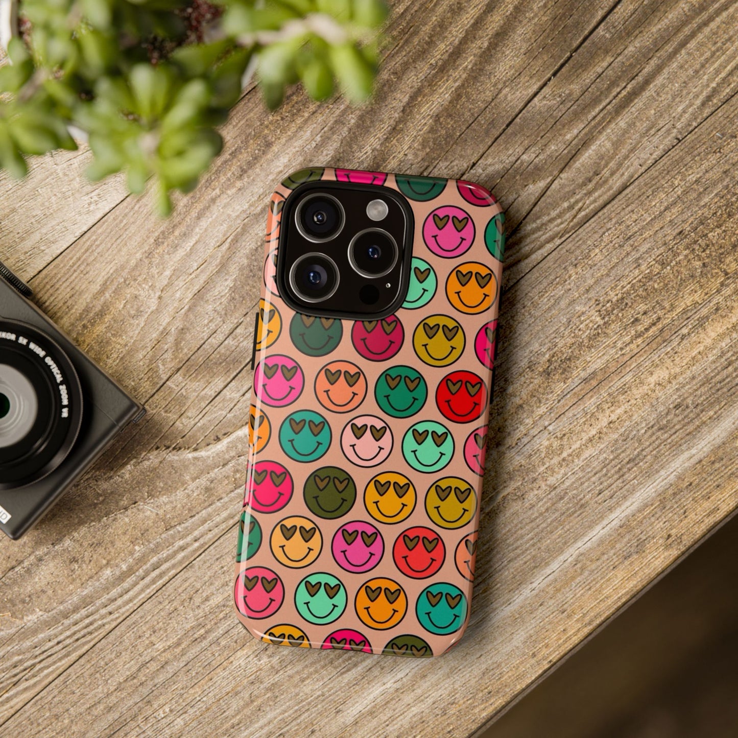 Colorful Smiley Phone Case | Tough Cases, Cute Phone Cover, Happy Vibes, Gift for Friends, Fun Phone Accessory