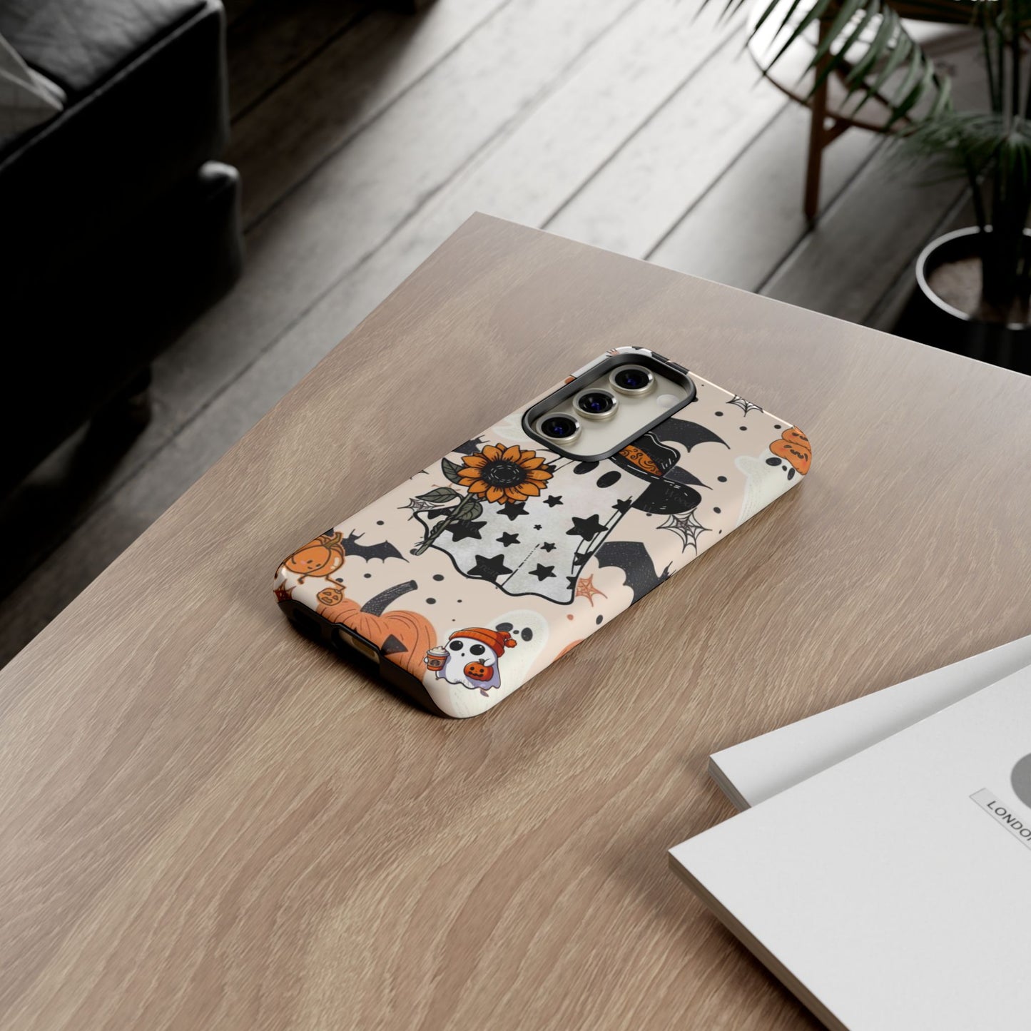 Cute Ghost Phone Case, Halloween Decor, Spooky Gift, Fall Accessories, Pumpkin Lover's Gift, Autumn Vibes, Trick or Treat