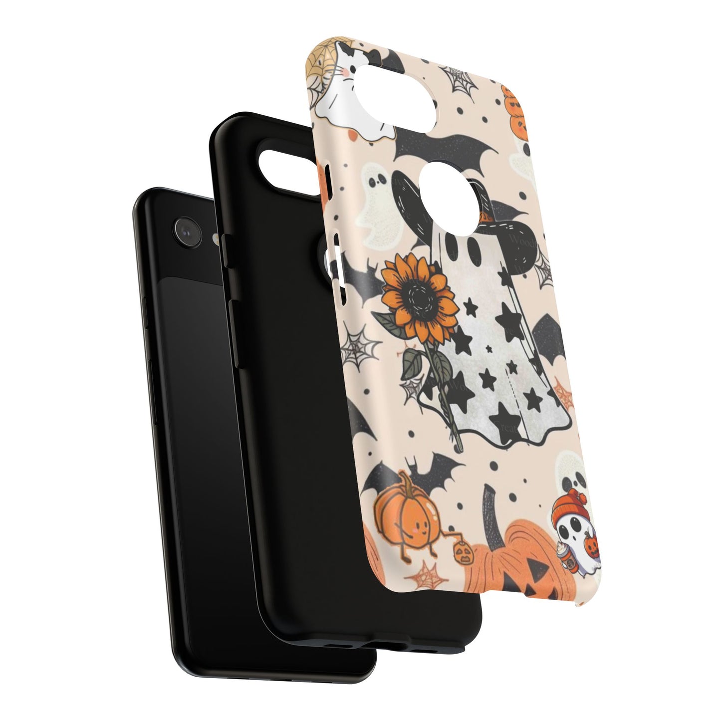 Cute Ghost Phone Case, Halloween Decor, Spooky Gift, Fall Accessories, Pumpkin Lover's Gift, Autumn Vibes, Trick or Treat