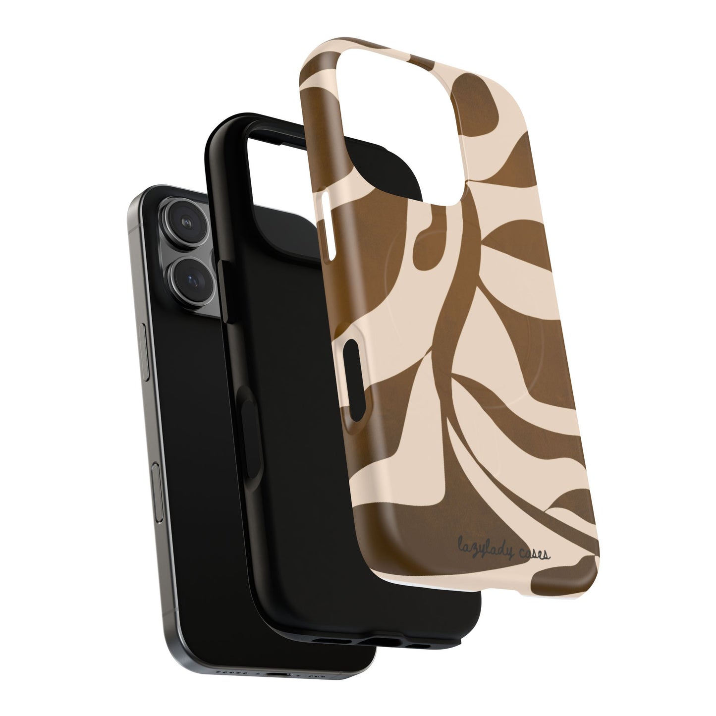 Brown Bonnet Stylish Tough Magnetic Phone Case - Trendy Abstract Design