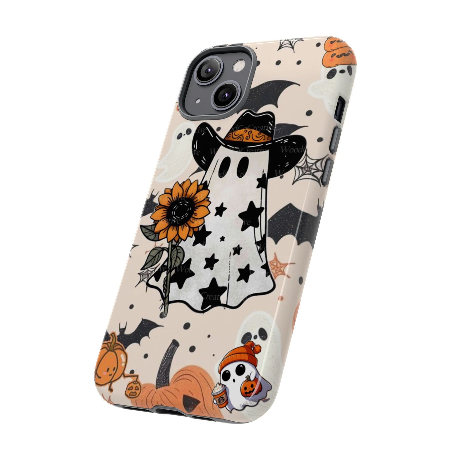 Cute Ghost Phone Case, Halloween Decor, Spooky Gift, Fall Accessories, Pumpkin Lover's Gift, Autumn Vibes, Trick or Treat