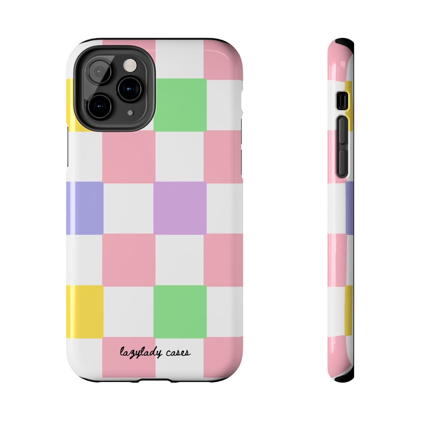Colorful Checkerboard Tough Phone Case – Vibrant & Durable Protection