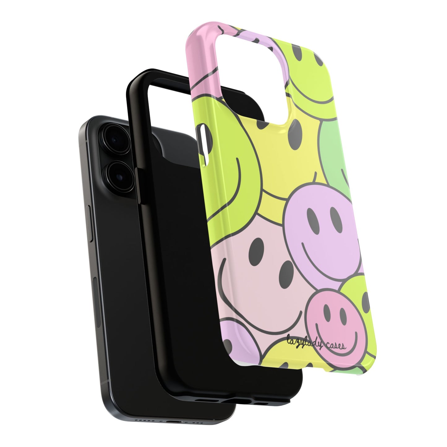 Colorful Smiley Face Tough Phone Case - Fun, Durable Protection for All Ages