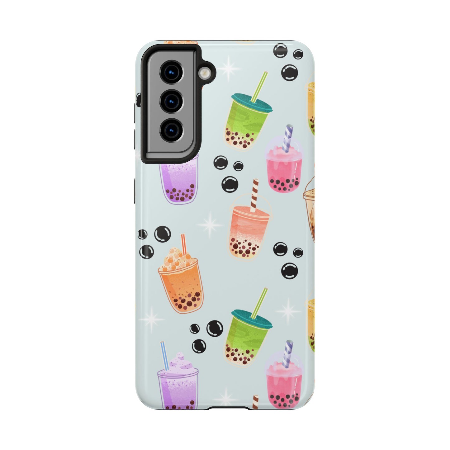 Colorful Boba Tea Phone Case, Tough Phone Cases for Drink Lovers, Cute Phone Accessory, Fun Gifts for Friends, Summer Vibes