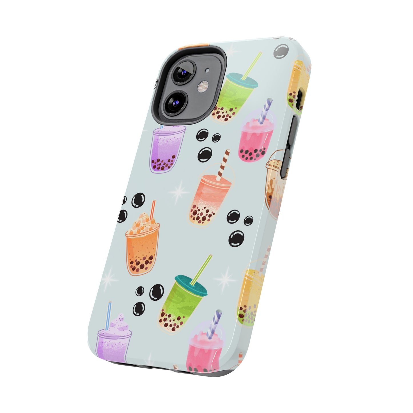 Colorful Boba Tea Phone Case, Tough Phone Cases for Drink Lovers, Cute Phone Accessory, Fun Gifts for Friends, Summer Vibes