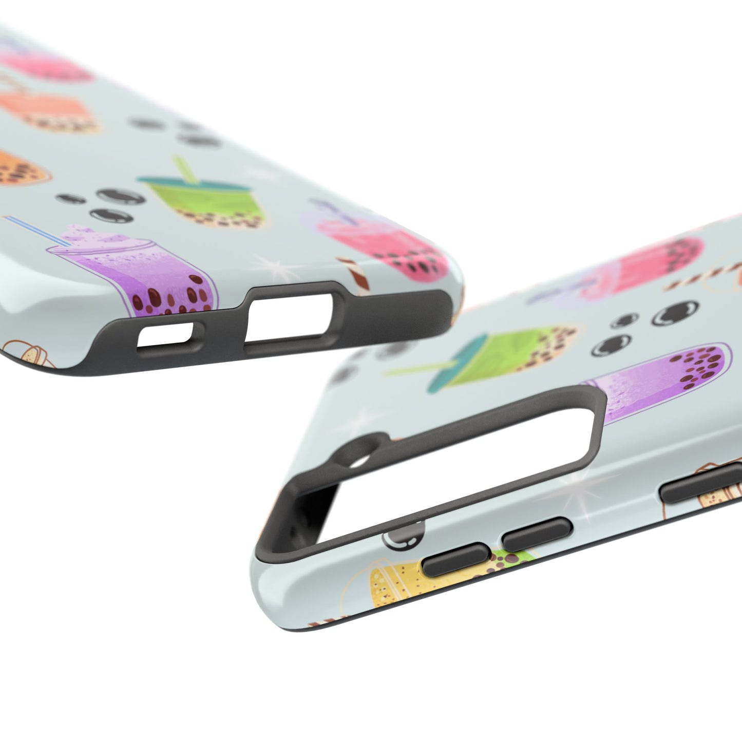Colorful Boba Tea Phone Case, Tough Phone Cases for Drink Lovers, Cute Phone Accessory, Fun Gifts for Friends, Summer Vibes
