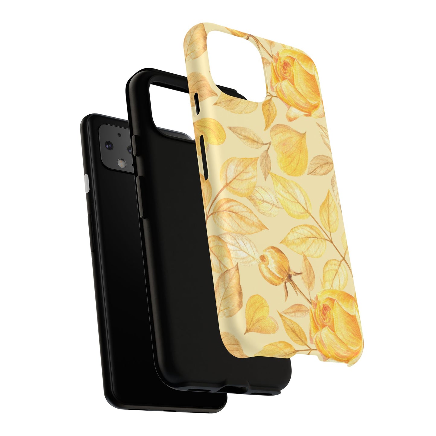 Yellow Dusk Tough Phone Case - Yellow Rose Design