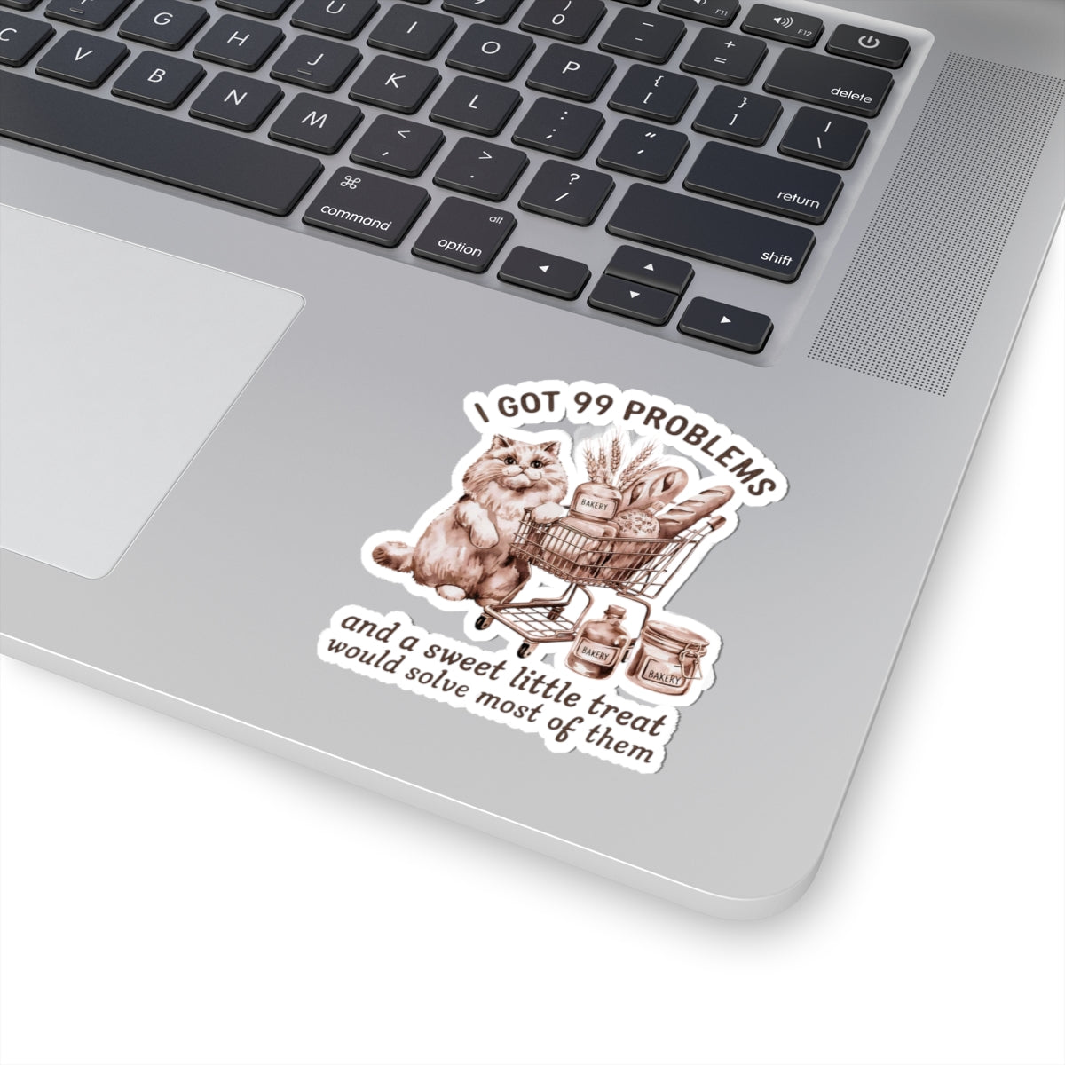 Cat-Themed Kiss-Cut Stickers, Cute Stickers, Bakery Stickers, Funny Cat Stickers, Laptop Stickers, Pet Lover Gifts